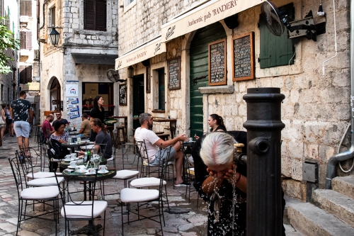 Kotor, Montenegro. Pub Bandiera